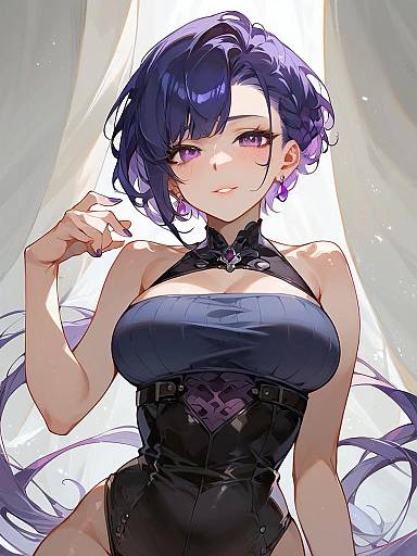 Futuristic Cosplay Portrait of Dark-Haired Woman