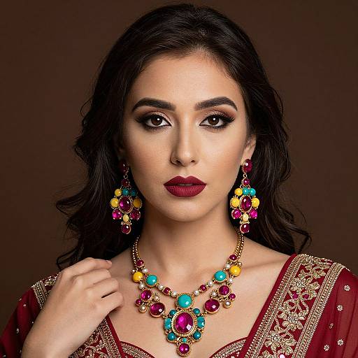 Vibrant Woman with Colorful Accessories