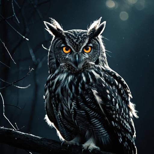 Night Owl with Glowing Eyes Night Owl with Glowing Eyes