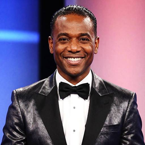 Confident Man in Metallic Jacket Portrait