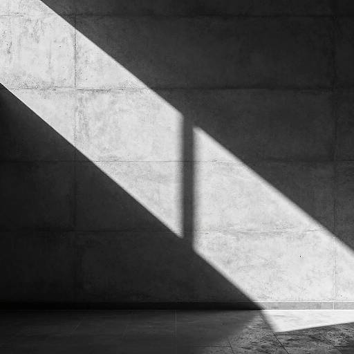 Minimalist Concrete Wall with Shadows