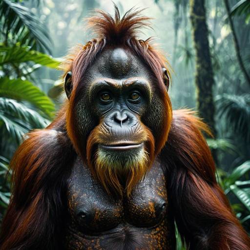 Hyper-Realistic Anthropomorphic Borneo Rainforest Creature
