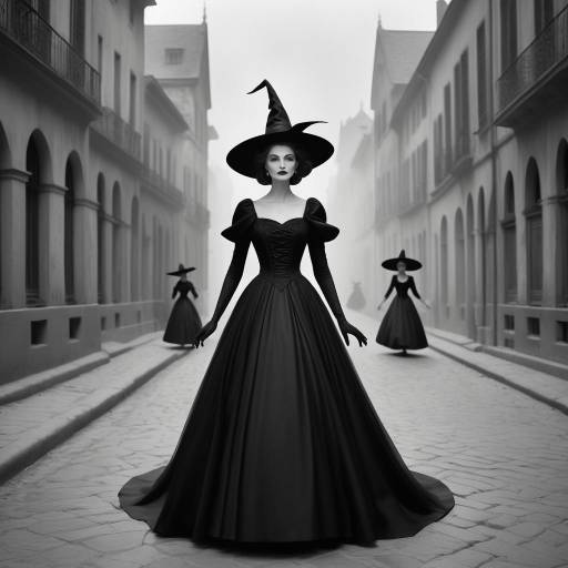 Charming Witch in Elegant Gowns