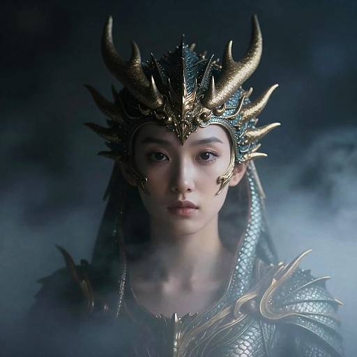 Human Dragon Hybrid in Ornate Armor