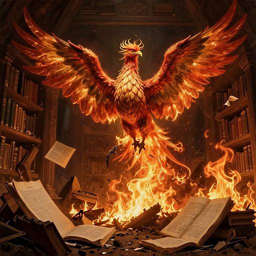 Surreal Phoenix Ascending Renaissance