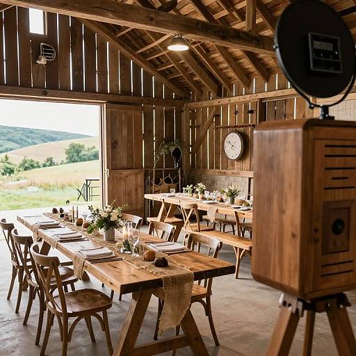 Rustic Countryside Barn Wedding Reception