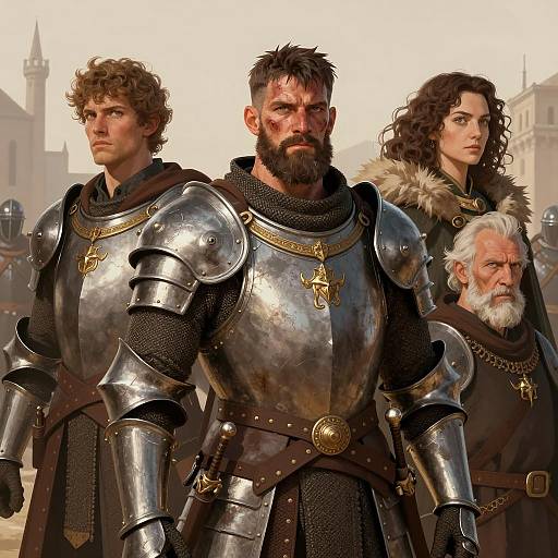 Medieval Knights and Nobles in Armor