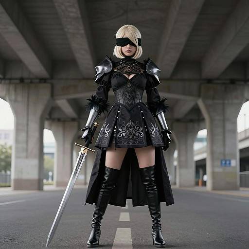 Mysterious Warrior Beneath the Overpass