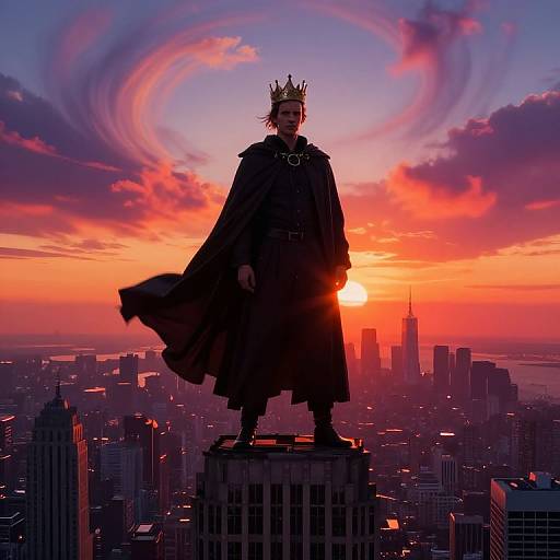 Megalomanic Figure on Skyscraper