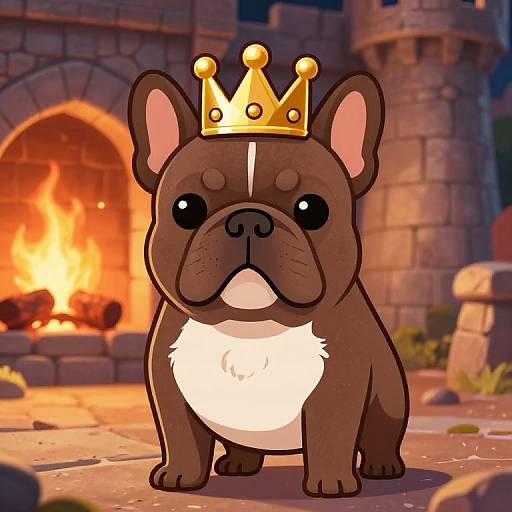 Kawaii Chocolate Bulldog King
