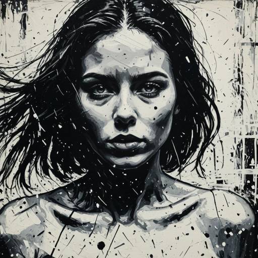 Neo-Expressionist Painting of Woman