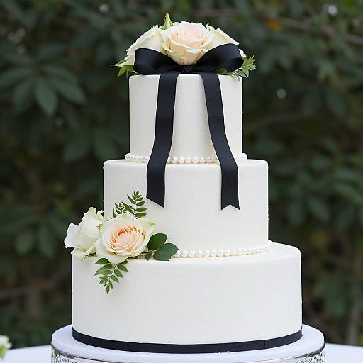 Elegant Three-Tiered Wedding Cake