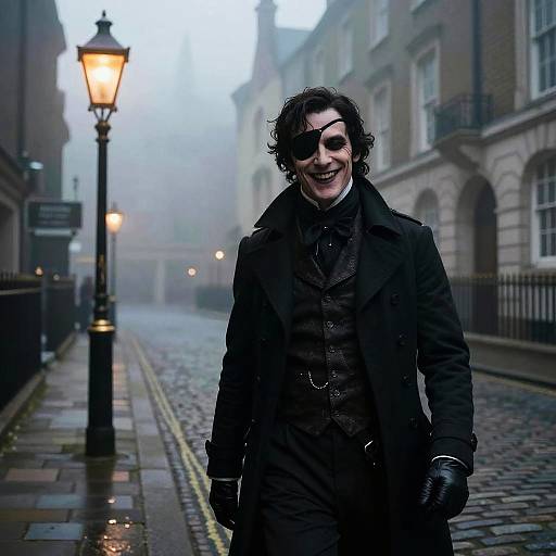 Victorian Villain in Foggy London