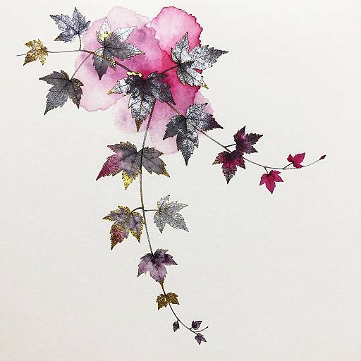 Creeping Jasmine Silhouette Line Art