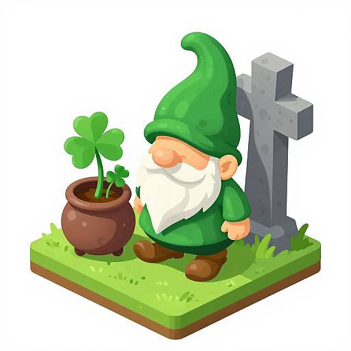 Isometric Evil Lawn Gnome Sprite Sheet