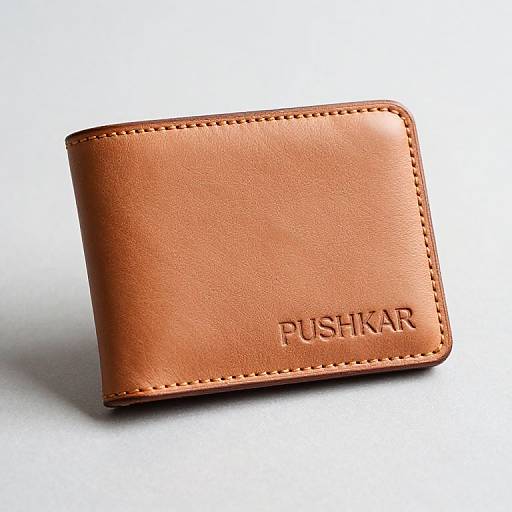 Compact Tan Leather Wallet Design
