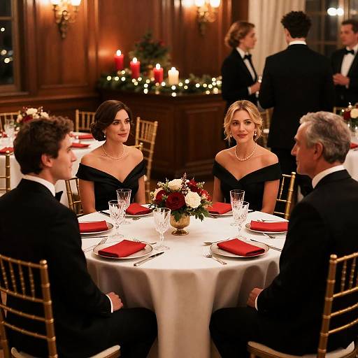 Elegant Formal Dinner Celebration Scene