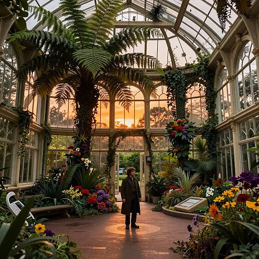 Overgrown Victorian Conservatory at Dusk