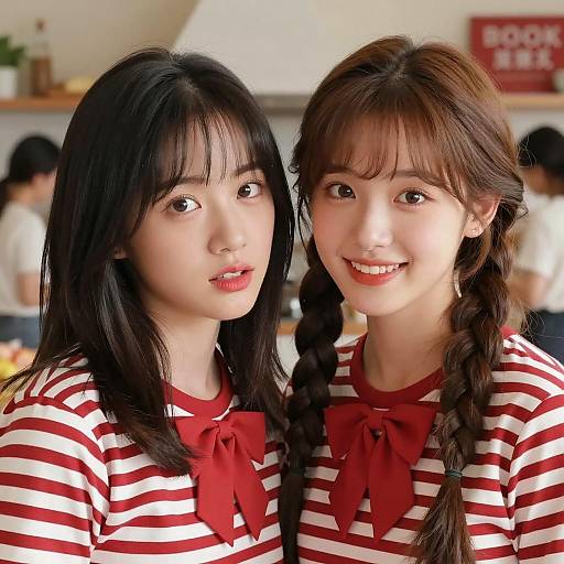 Charming Portrait of Two Stylish Friends