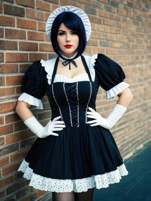 Woman in Villetta Nu Cosplay Costume