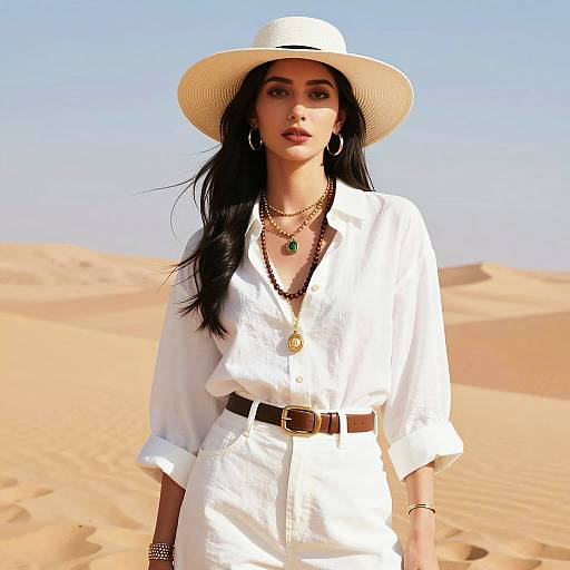 Chic Summer Fashion in Desert Setting