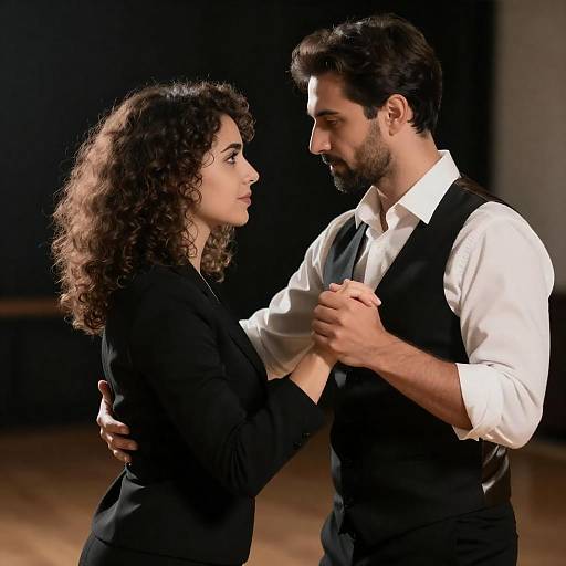 Intimate Dance Amidst Dim Lighting