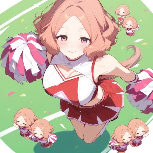 Dynamic Cheerleader in Action