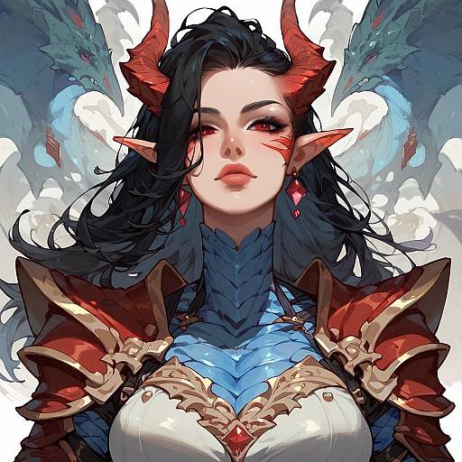 Fierce Dragon Warrior Girl