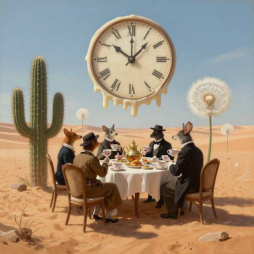 Surreal Desert Tea Party Fantasy