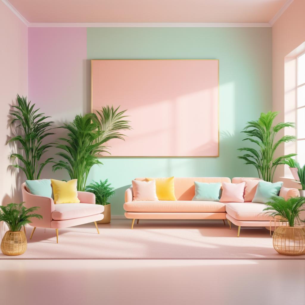 Luxurious Retro Pastel Party Room