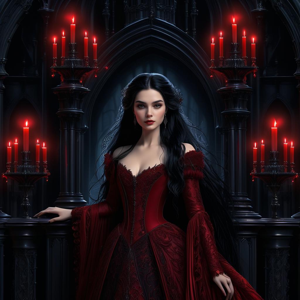 Elegant Vampire in Gothic Elegance