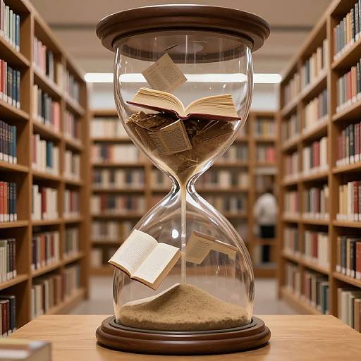 Library in Flipping Gravity Hourglass