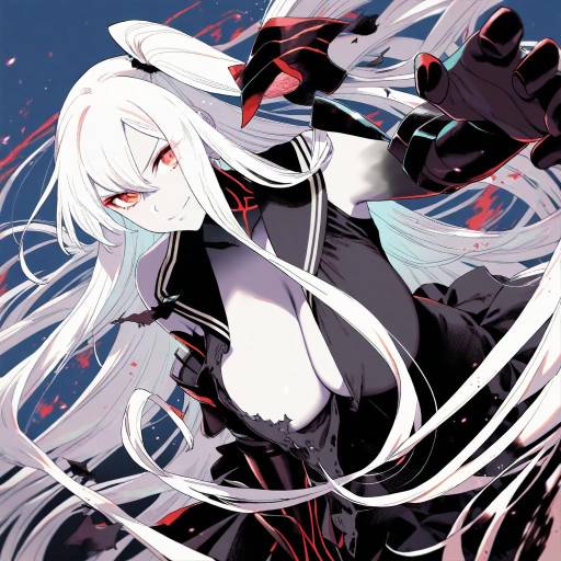 Illustration of Aircraft carrier princess, kantai collection in the style of Yukataro