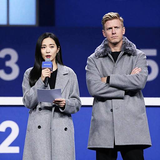 Dynamic Stage Moment with Two Performers