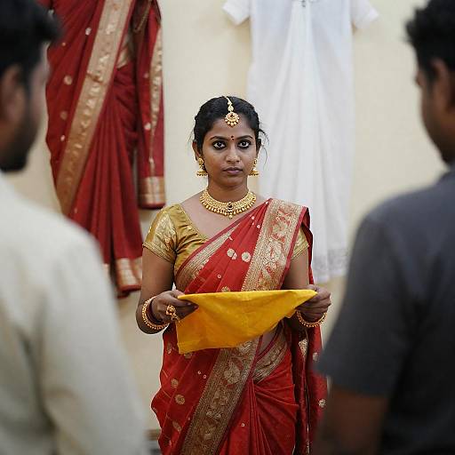 Traditional Indian Woman in Elegant Attire