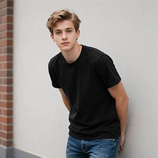 Young Man Portrait Against Concrete Wall