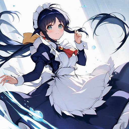 Illustration of Andou mahoro, mahoromatic in the style of Watao