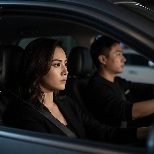 Intense Nighttime Car Conversation