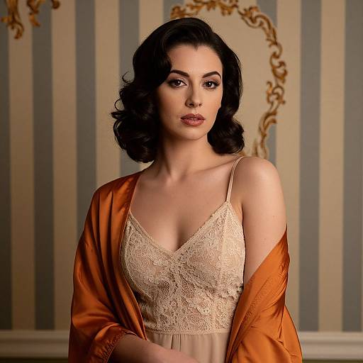 Vintage Elegant Woman Portrait