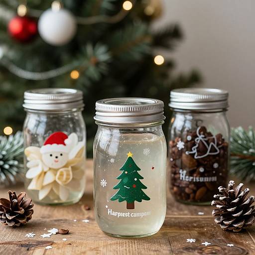 Festive Christmas Mason Jar Decor