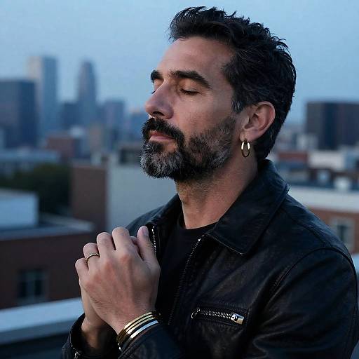 Serene Urban Portrait at Dusk