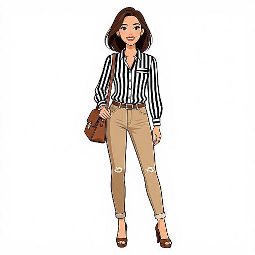 Stylish Woman in Casual Chic Outfit