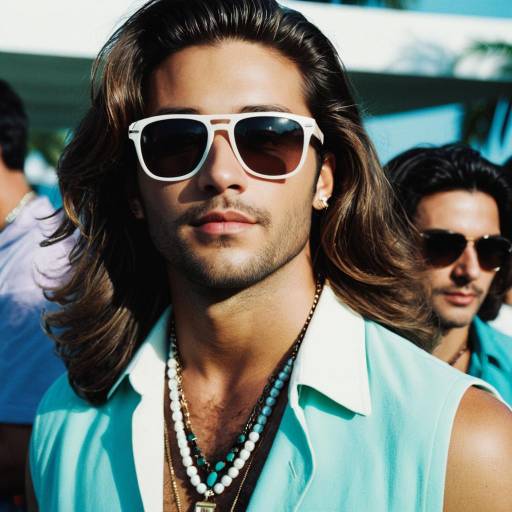 Stylish Man with Sunglasses at Miami Vice Party
