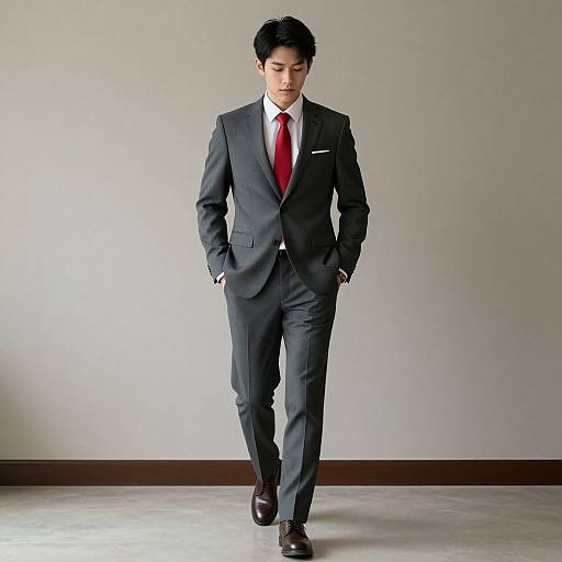 Realistic Full-Body Formal Suit Male