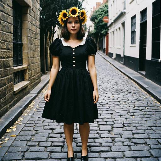 Halloween Outfit with Sunflower Headpiece