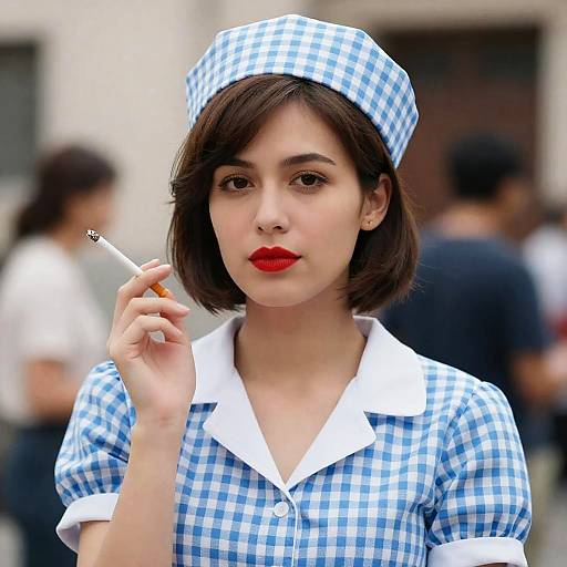 Elegant Maid Portrait in Soft Focus