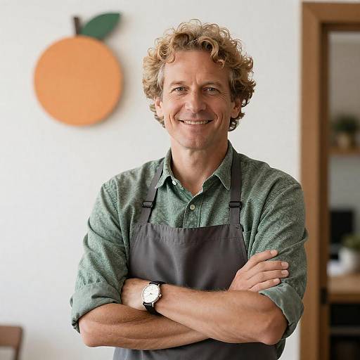 Portrait of a Happy Middle-Aged Man