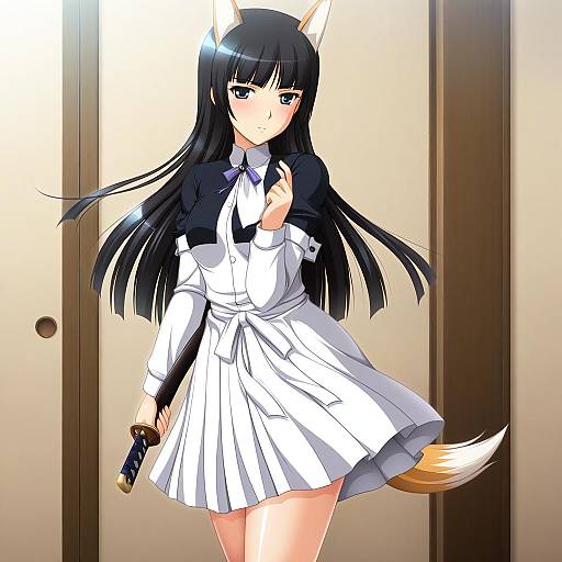 Illustration of Anabuki tomoko, world witches series in the style of Kafu (logaemon)