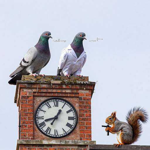 Philosophical Pigeons on Clock Tower