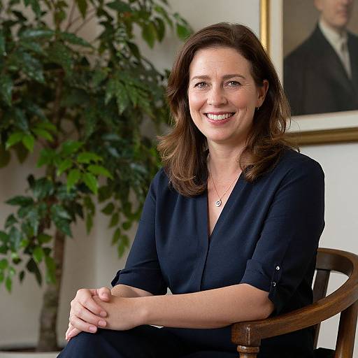 Elegant Woman Sitting Gracefully Portrait